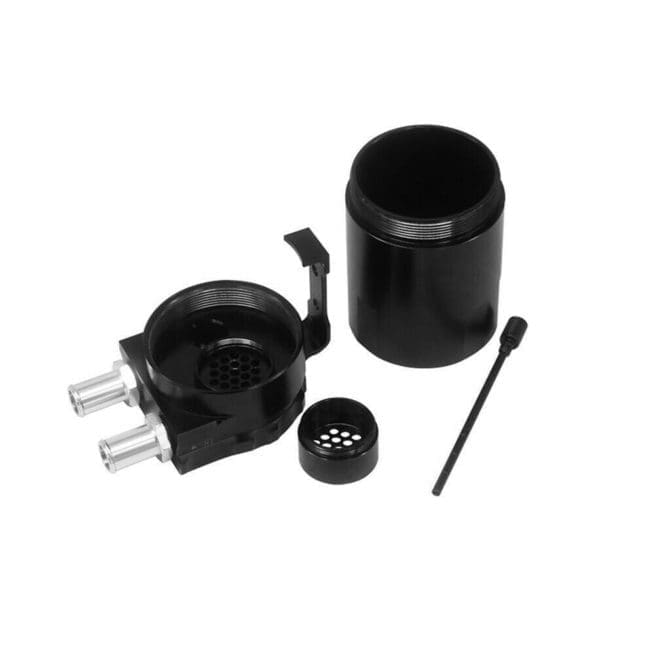 Turbocharger Universal Fit Aluminum Breather Catch Can Dual Chamber