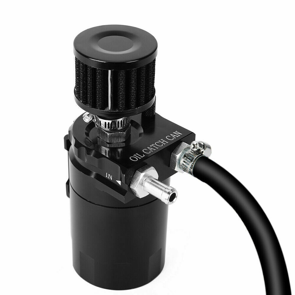 Turbocharger Universal Fit Aluminum Breather Catch Can Dual Chamber