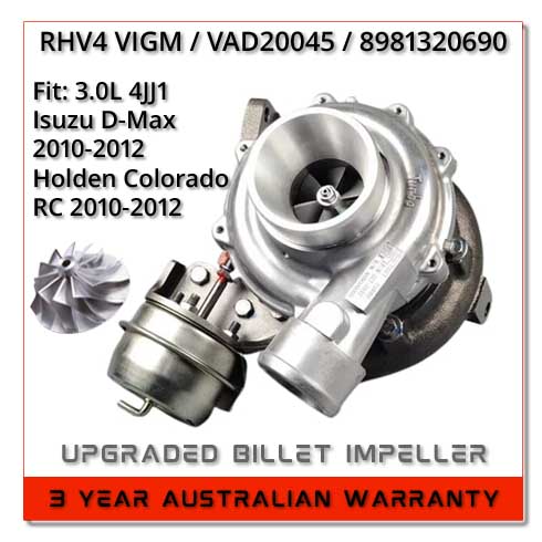 rhv4-vigm-holden-rc-colorado-isuzu-d-max-4jj1t-turbocharger-high-flow-billet-impeller-wheel-upgrade