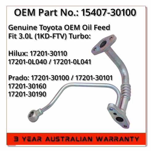 toyota-hilux-prado-d4d-1kd-ftv-15407-30100-genuine-oem-turbocharger-oil-feed-pipe-line-17201-0l040-17201-30100