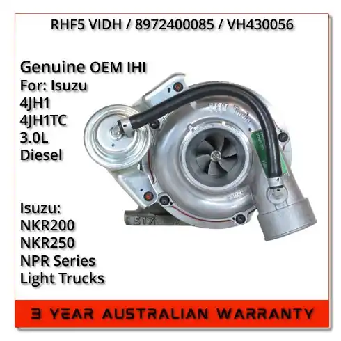 genuine-oem-ihi-rhf5-vidh-8972400083-vh430056-f51cads0056g-isuzu-npr-npk-truck-4jh1tc-turbocharger