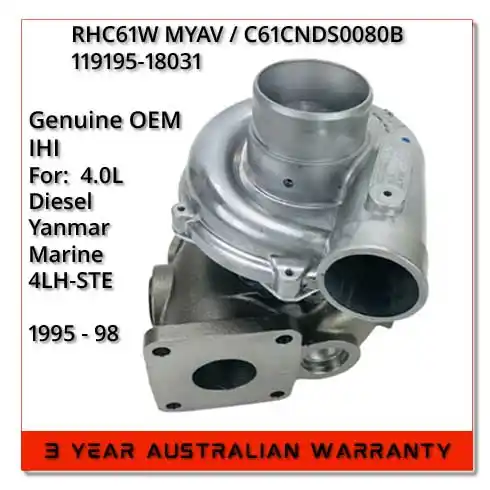genuine-oem-ihi-yanmar-marine-4lh-ste-rhc61w-myav-vd240080-6t583-119195-18031-c61cnds0080b-turbocharger