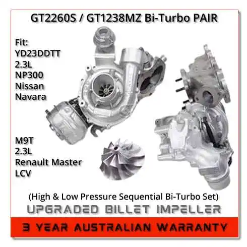 renault-master-m9t-nissan-navara-np300-yd23ddtt-gt2260s-gt1238mz-billet-upgrade-bi-turbocharger-pair